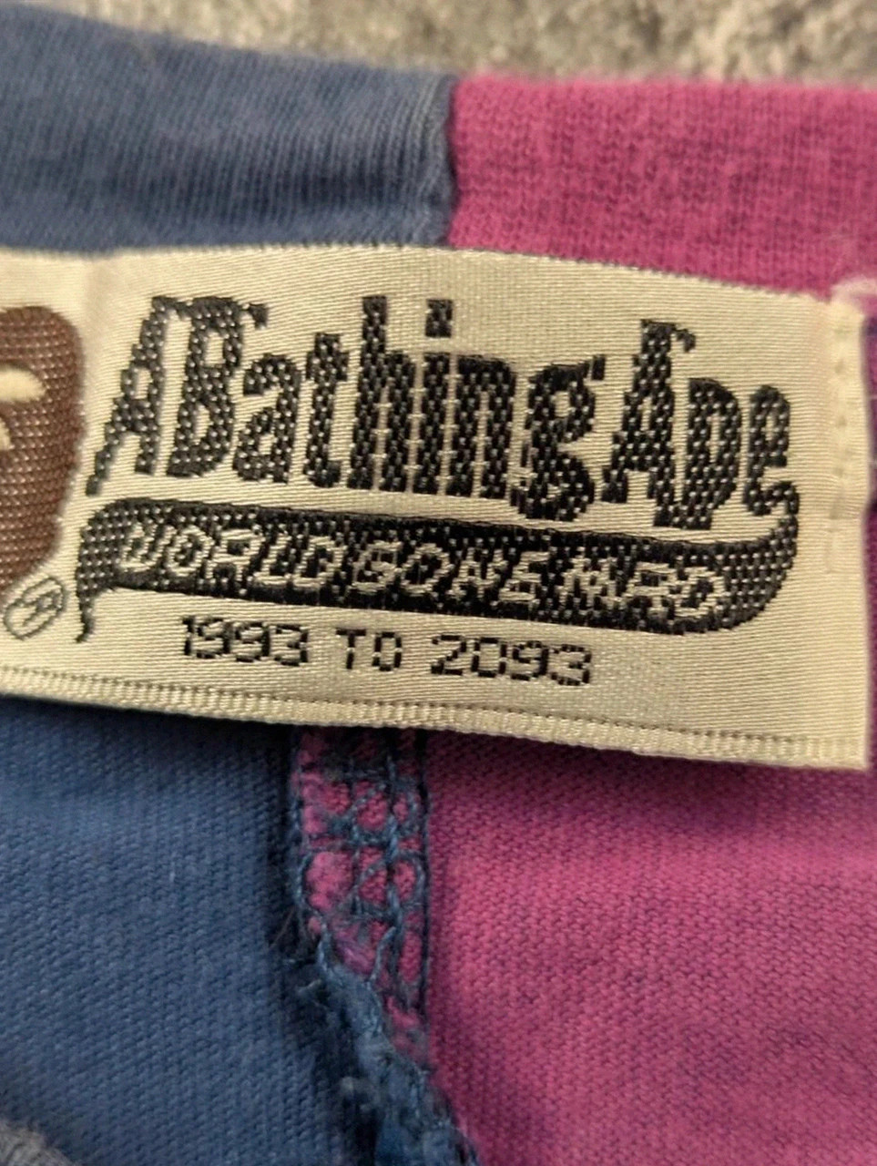 T shirt A Bathing Ape Bape shark camo split bleu violet M streetwear hype – A Bathing Ape (BAPE) – taille M 3