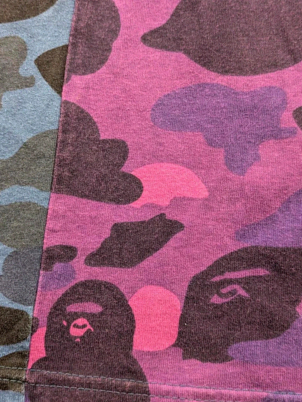 T shirt A Bathing Ape Bape shark camo split bleu violet M streetwear hype – A Bathing Ape (BAPE) – taille M 5