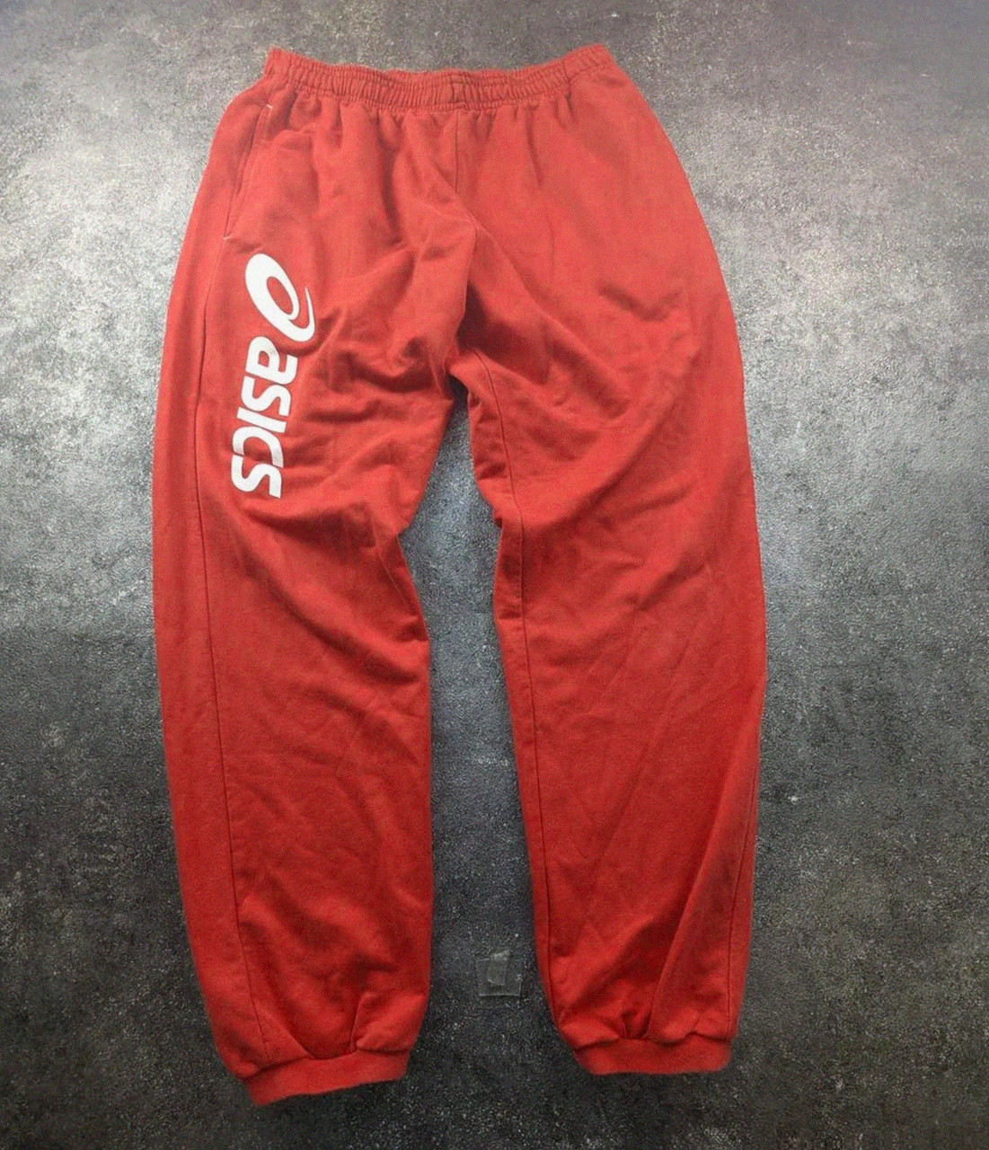 Pantalon jogging Asics vintage rouge logo XXL/Y2K sportswear baggy – Asics – taille M 2