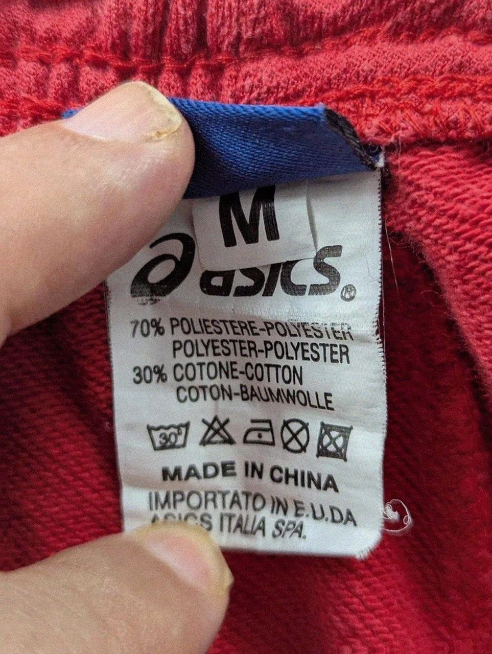 Pantalon jogging Asics vintage rouge logo XXL/Y2K sportswear baggy – Asics – taille M 5