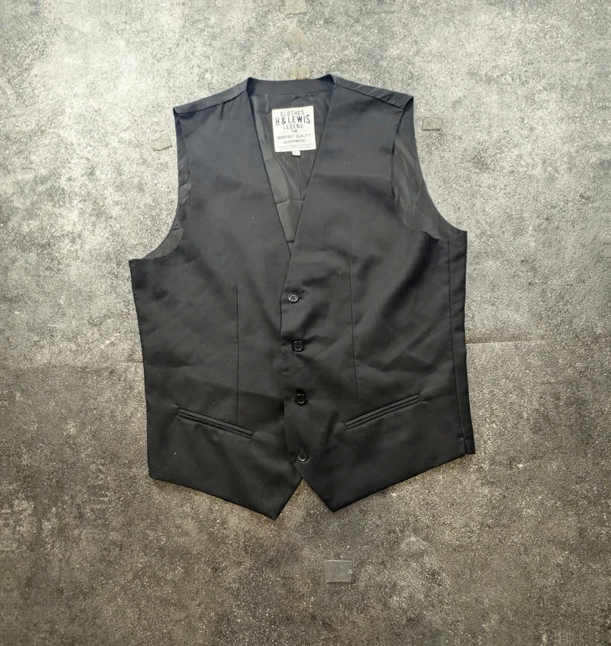 Gilet de costume H&Lewis Legend noir homme L – Serveur Barman Restauration Cérémonie – H&Lewis – taille L 2