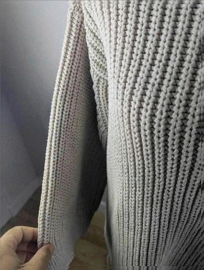 Pull en maille épaisse écru Arket, coupe fluide droite minimal chic taille M/L – ARKET – taille L / 40 / 12 5