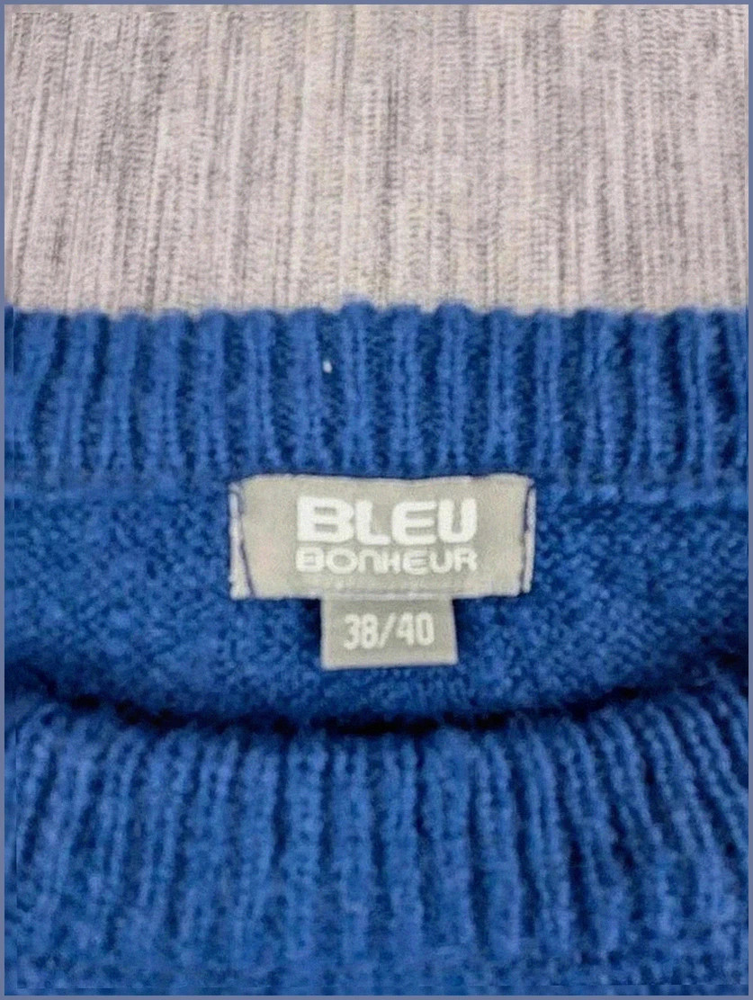 Pull ajouré bleu dentelle manches – Taille 38/40 – Bleu Bonheur 💙 – Bleu bonheur – taille M / 38 / 10 5