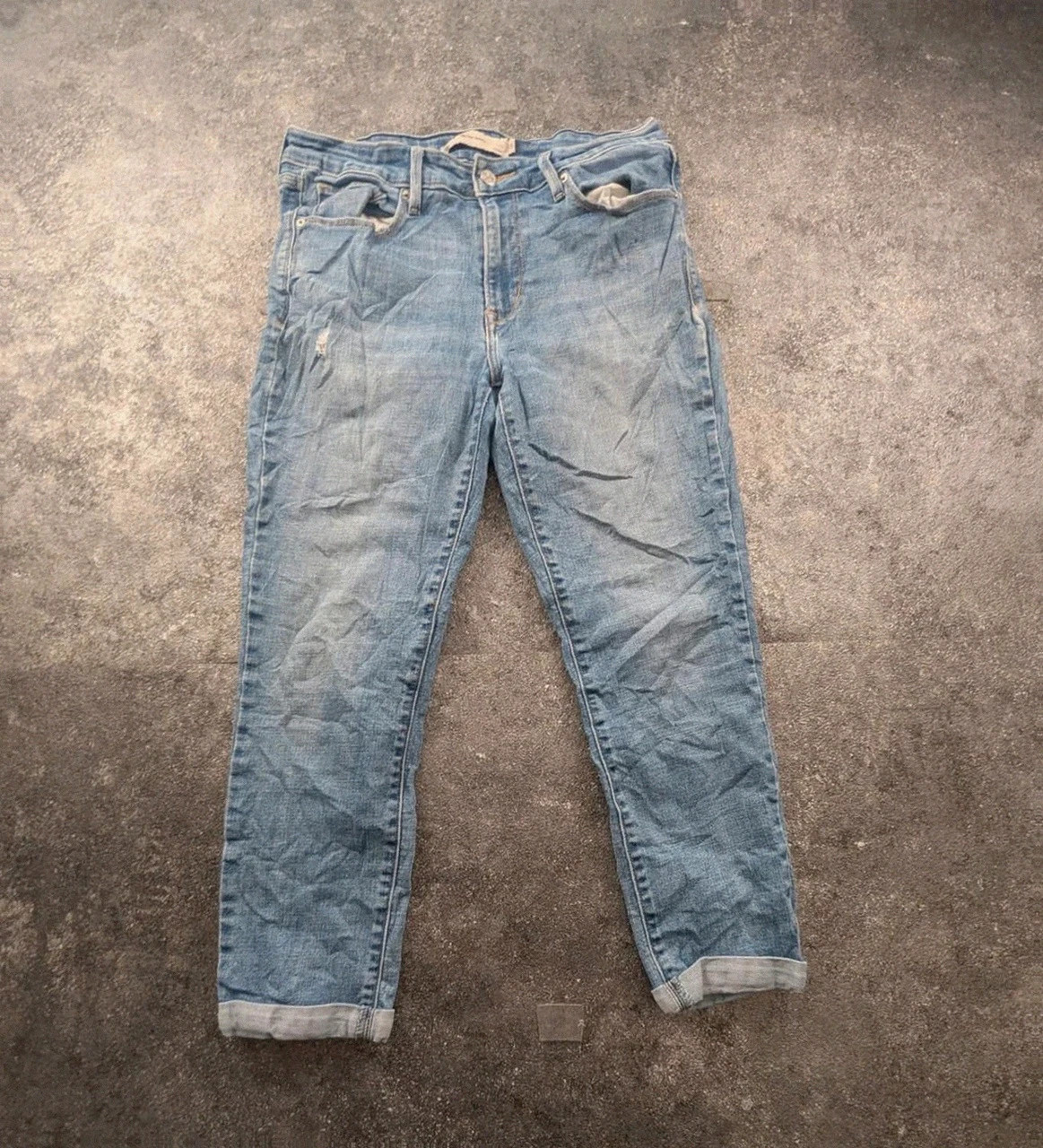 👖 Jean Levi's Mid Rise Skinny original en denim bleu clair délavé M – Levi's – taille M / 38 / 10 2