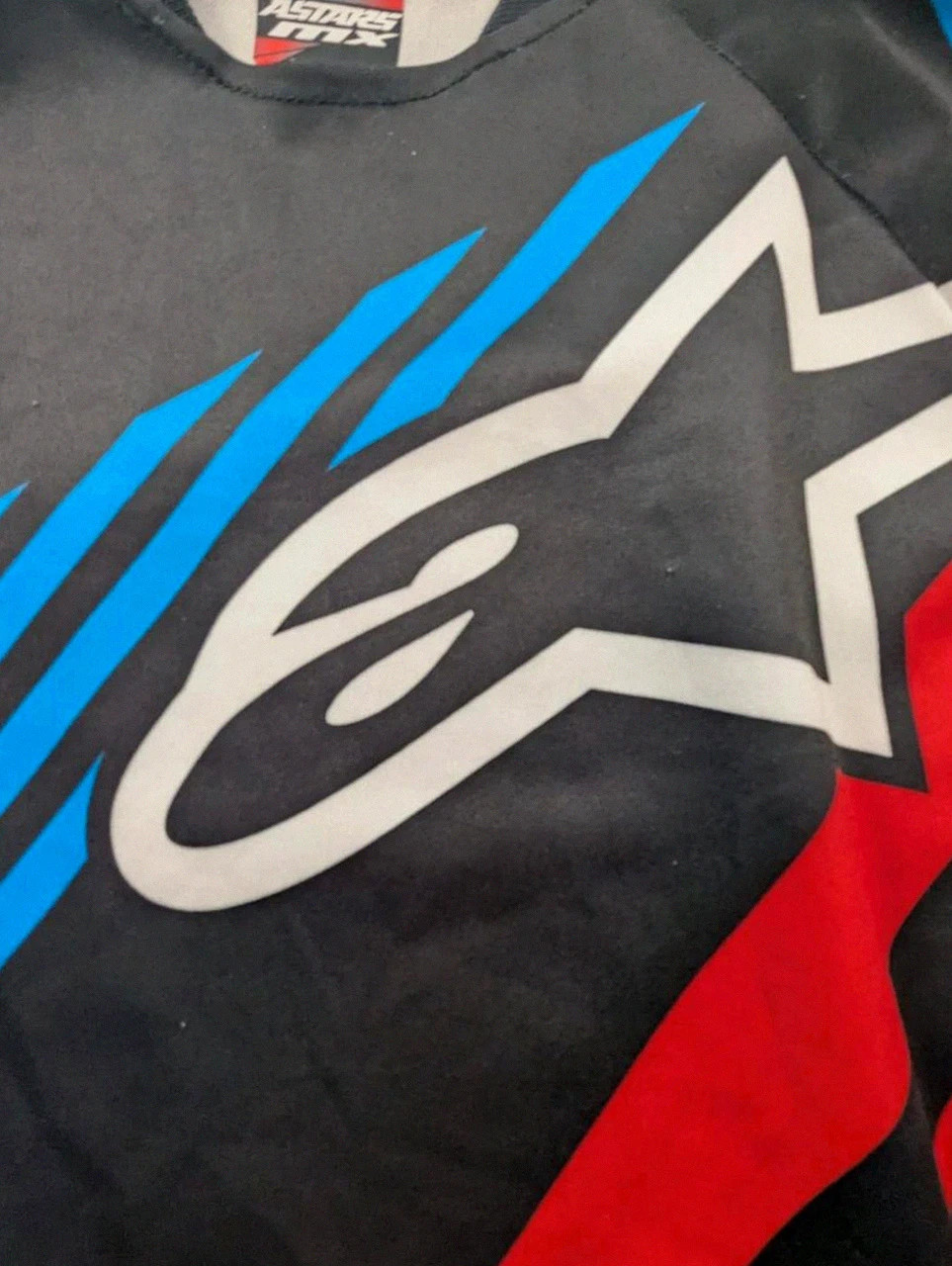 Titre : Maillot motocross Alpinestars Mx noir rouge bleu Xl coupe petit racing enduro – Alpinestars – taille XL 5