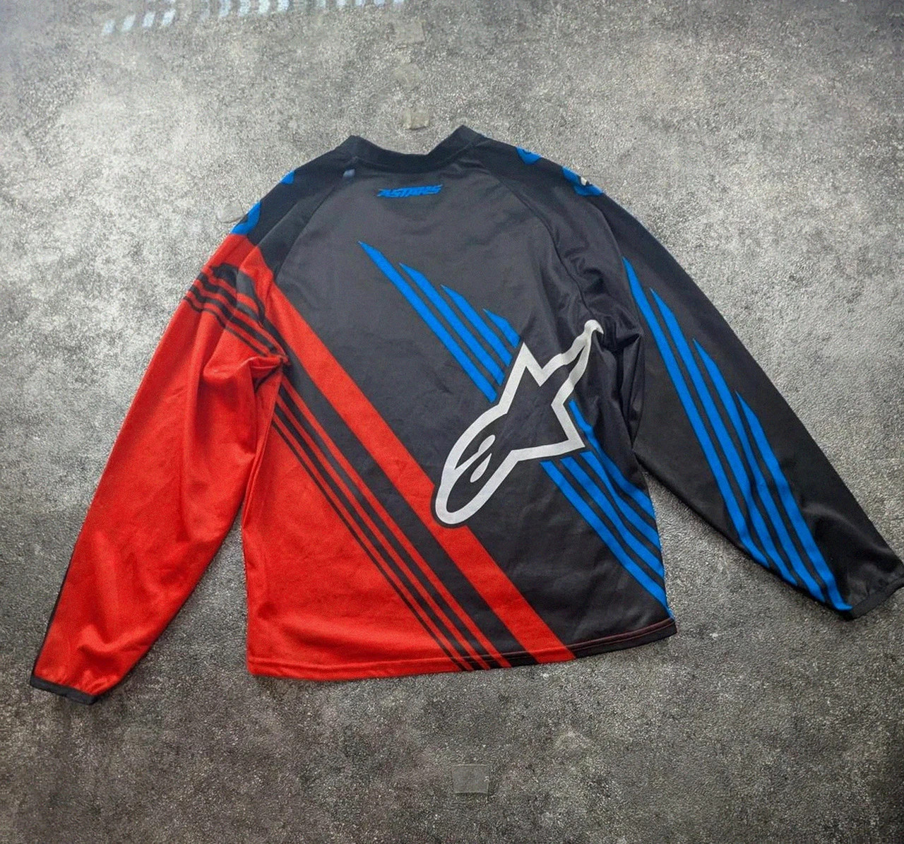 Titre : Maillot motocross Alpinestars Mx noir rouge bleu Xl coupe petit racing enduro – Alpinestars – taille XL 3
