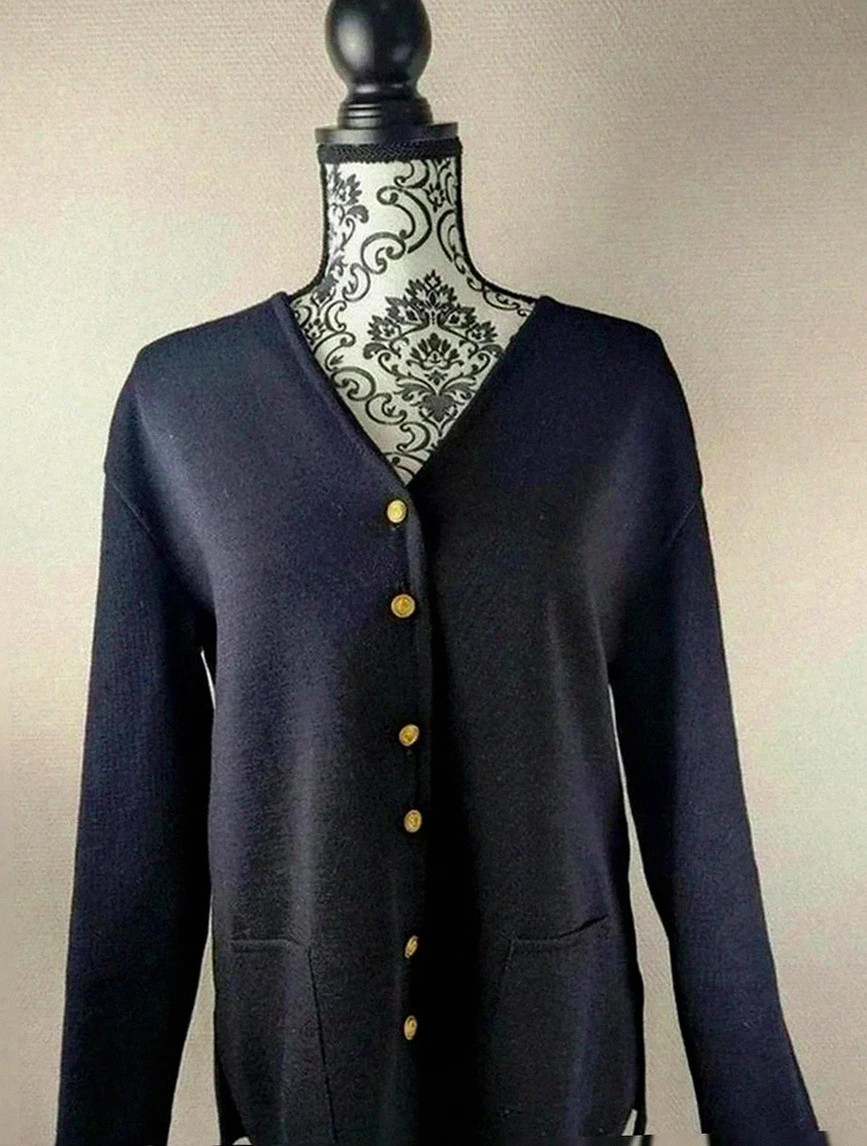 Gilet Saint James en pure laine vierge bleu marine marinière taille 46 L/XL