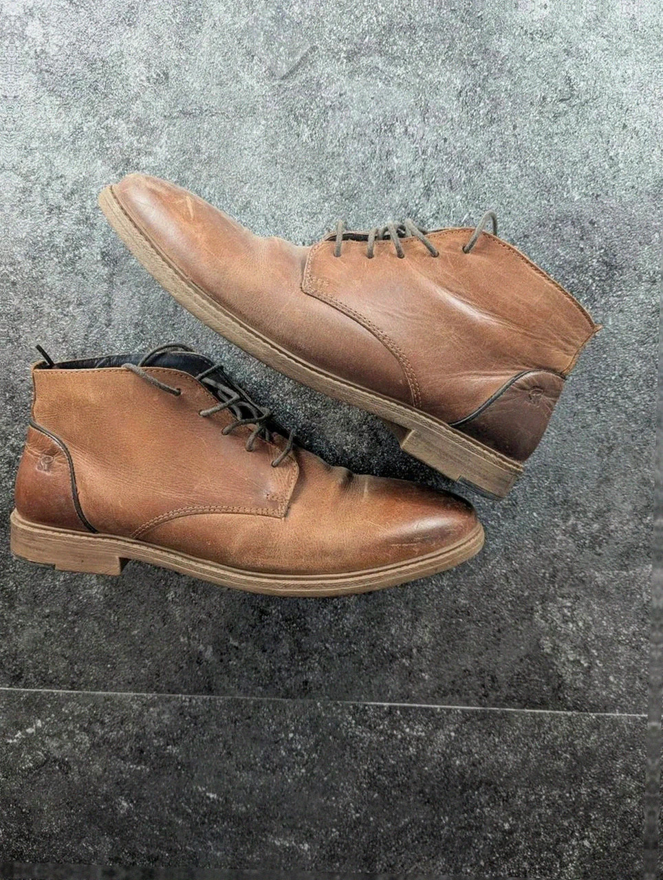Chaussures Redskins cuir marron vintage boots homme T43 style workwear