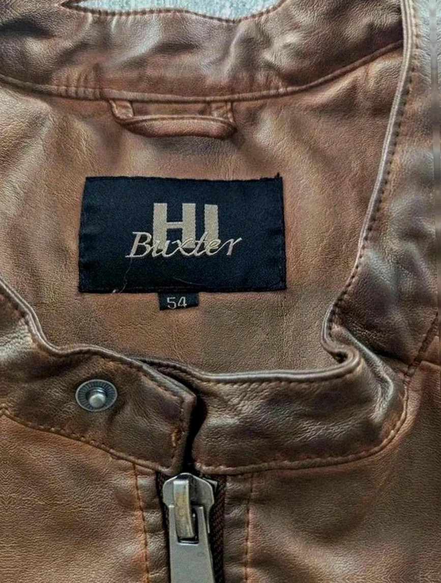 Blouson biker Hi Buxter marron simili cuir taille 54 look vintage dressing casual streetwear – HI Buxter – taille XL 3