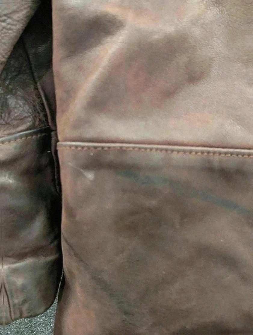 Field jacket Aqua Leather en cuir brun – fabrication française – taille 50 / 3 vintage dressing – Aqua Leather – taille L 4