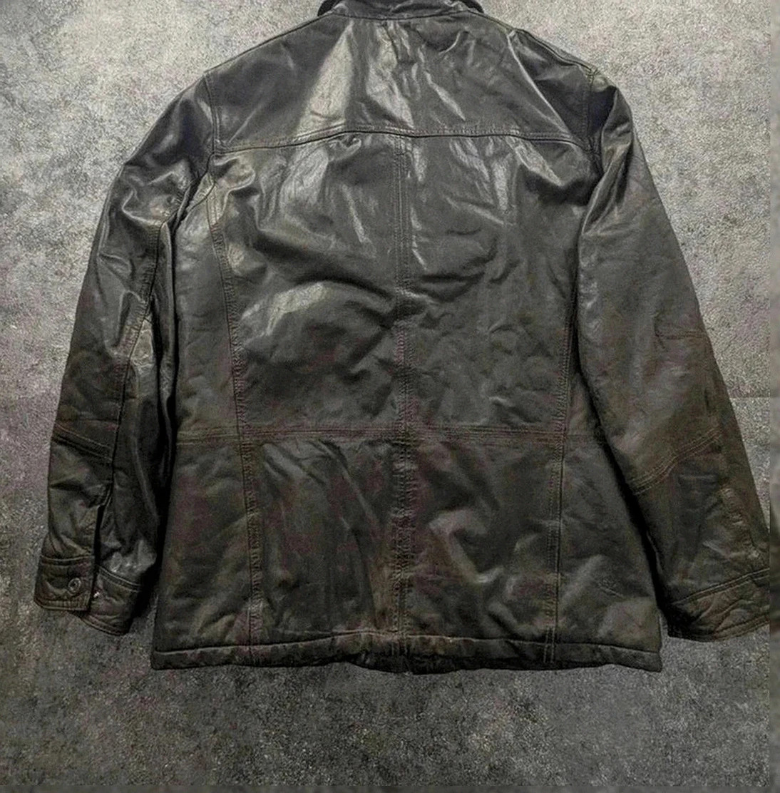 Field jacket emilio adani en cuir d’agneau brun – look vintage – taille 50 vintage dressing – Emilio Adani – taille L 2