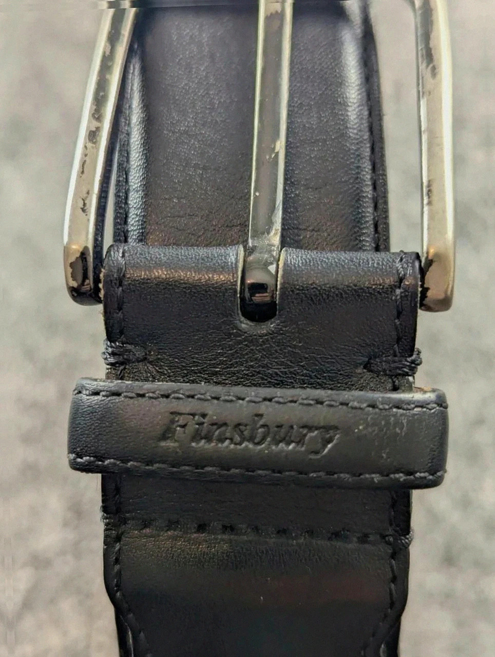 Ceinture cuir Finsbury noire boucle métal – classique élégante – Finsbury – taille 90 cm 3