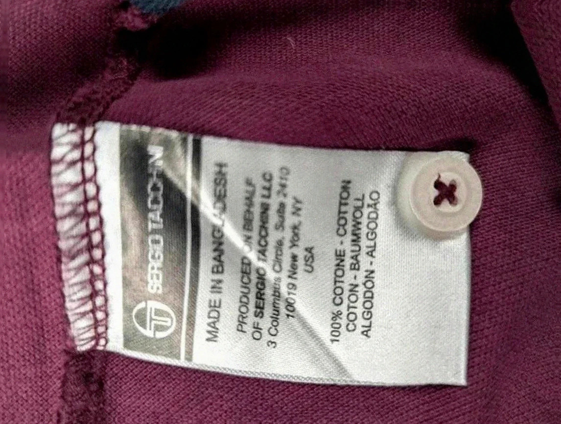 Polo Sergio Tacchini bordeaux – Taille M – Sergio Tacchini – taille M 4