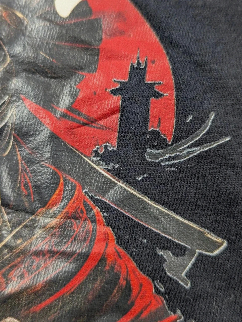 T-shirt Killax skull samouraï noir oversize Xxl 3XL streetwear gothique graphic tee – Vintage Dressing – taille XXL 4
