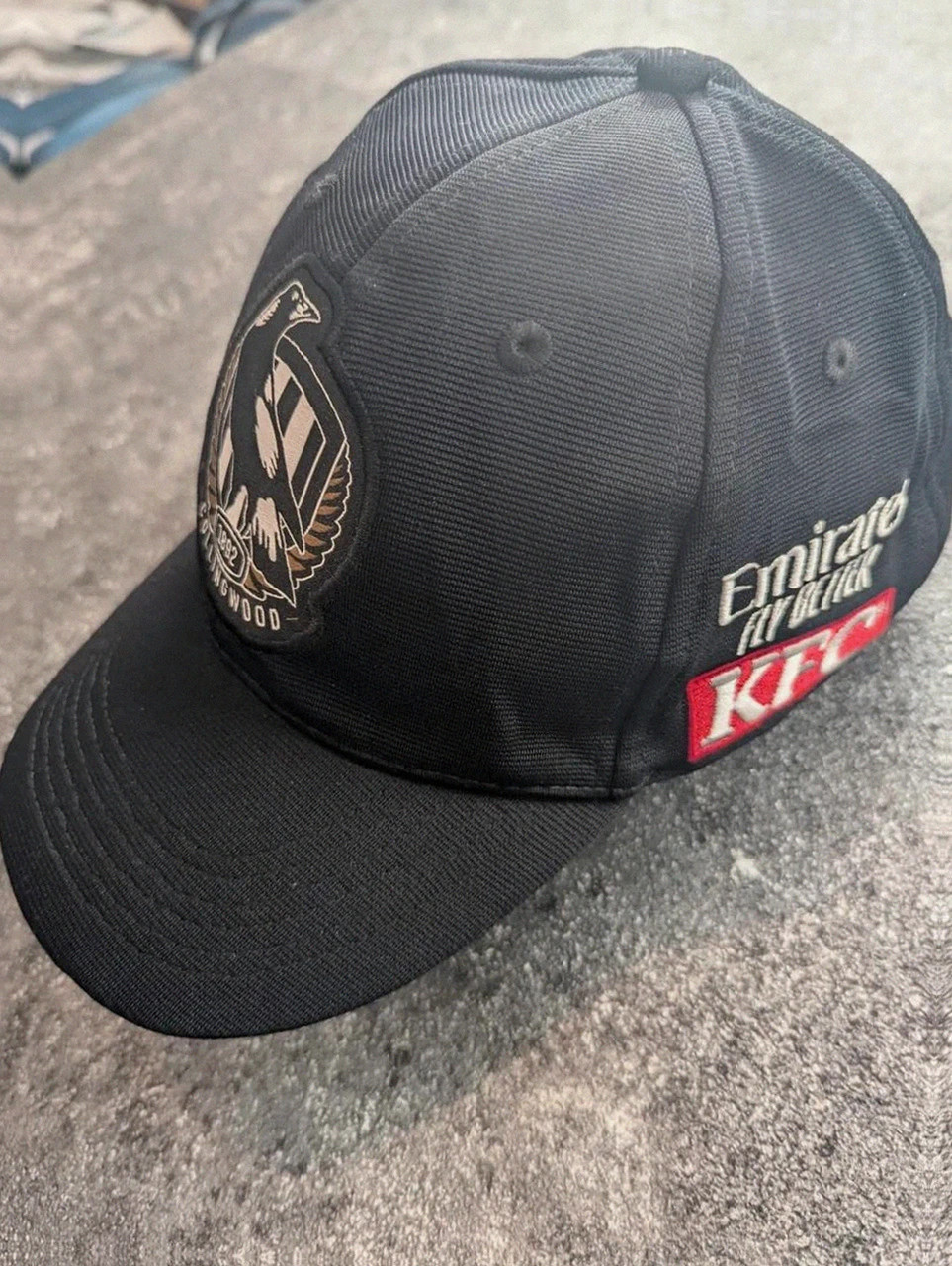 Casquette Collingwood Afl brodée noir logo 1892 sport US/Australie 58cm – Collingwood – taille Taille unique 2
