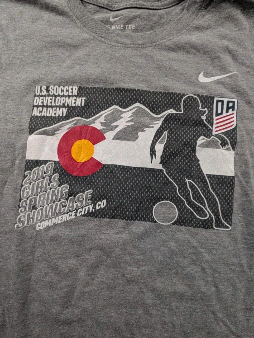T-shirt Nike U.S Soccer Development Academy Girls Spring Showcase gris S – Nike – taille S / 36 / 8 4