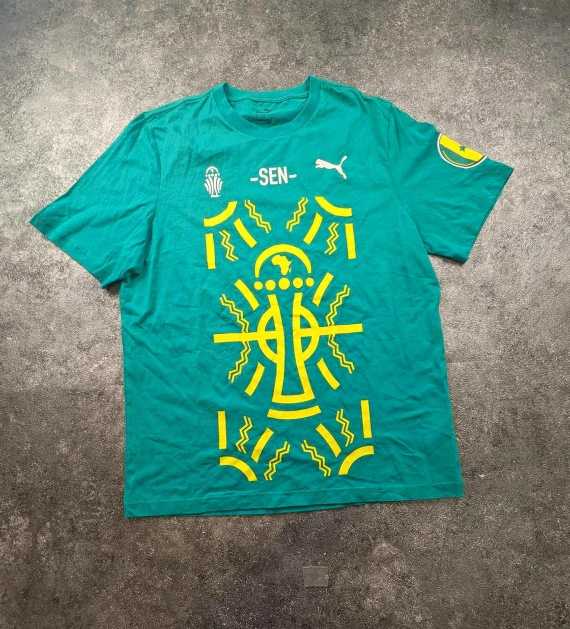 T-shirt Puma Sénégal Caf 2024 Vert Officiel Football Taille L – Puma – taille L 2
