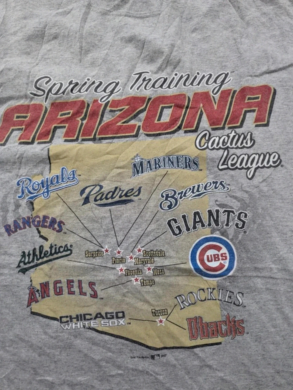 Titre : T-shirt Mlb Arizona Cactus League vintage baseball Xl oversize Usa sportwear – Vintage Dressing – taille XL 3