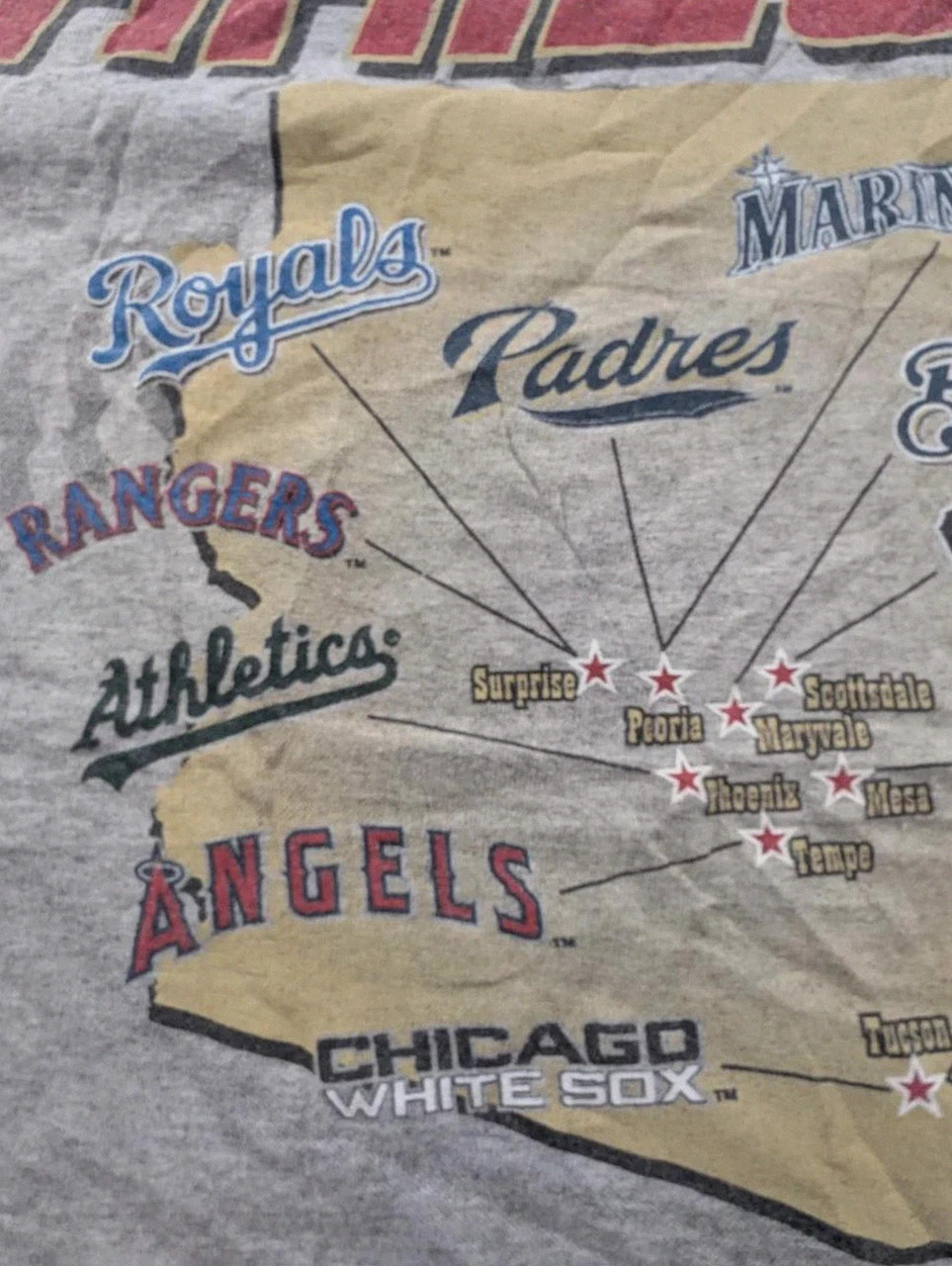 Titre : T-shirt Mlb Arizona Cactus League vintage baseball Xl oversize Usa sportwear – Vintage Dressing – taille XL 4