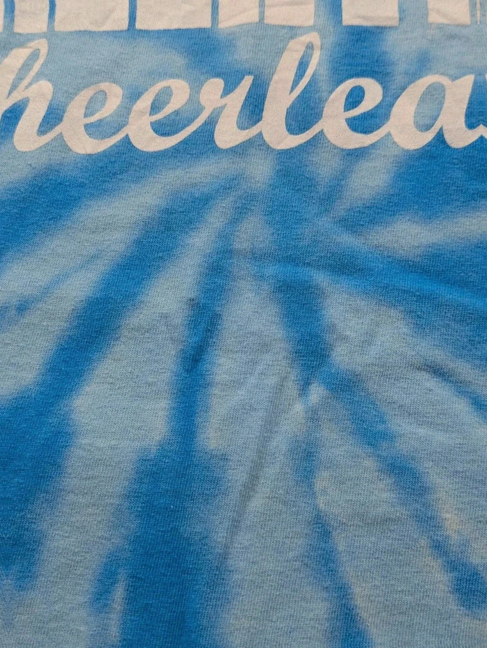 T-shirt bleu tie dye Creekview Cheerleader vintage Y2K Tag Athletics spiral L – Port & Company – taille L 5