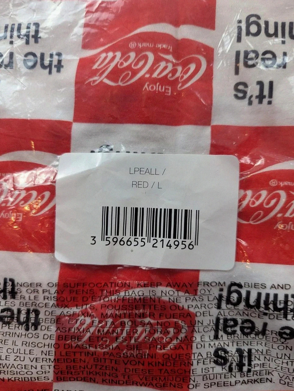T-shirt Coca-Cola Officiel Collector 2019 Neuf avec Étiquette Damier "It's The Real Thing" Taille L – Coca-Cola – taille L 5