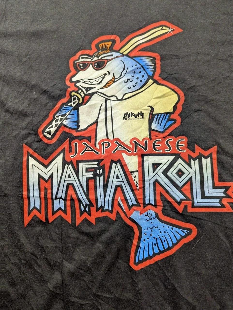 T-shirt Mikuni Japanese Mafia Roll sushi restaurant graphic Usa 2XL – Vintage Dressing – taille XXL 3