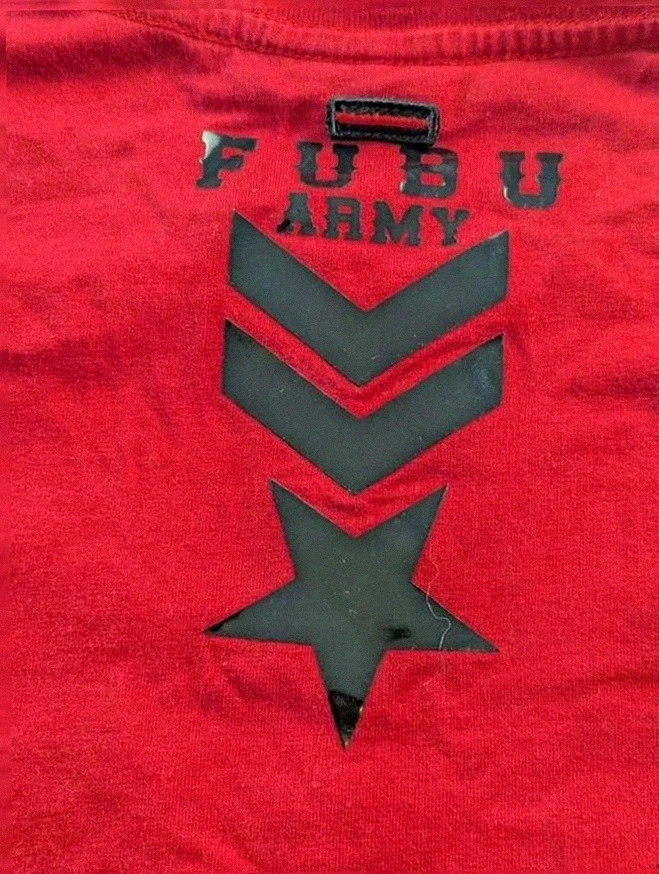 T-shirt Fubu Nyc Undisputed 05 logo big print streetwear hip hop Us Y2K vintage imprimé Camo – FUBU – taille M 4