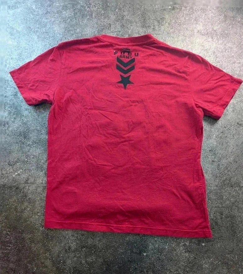 T-shirt Fubu Nyc Undisputed 05 logo big print streetwear hip hop Us Y2K vintage imprimé Camo – FUBU – taille M 3
