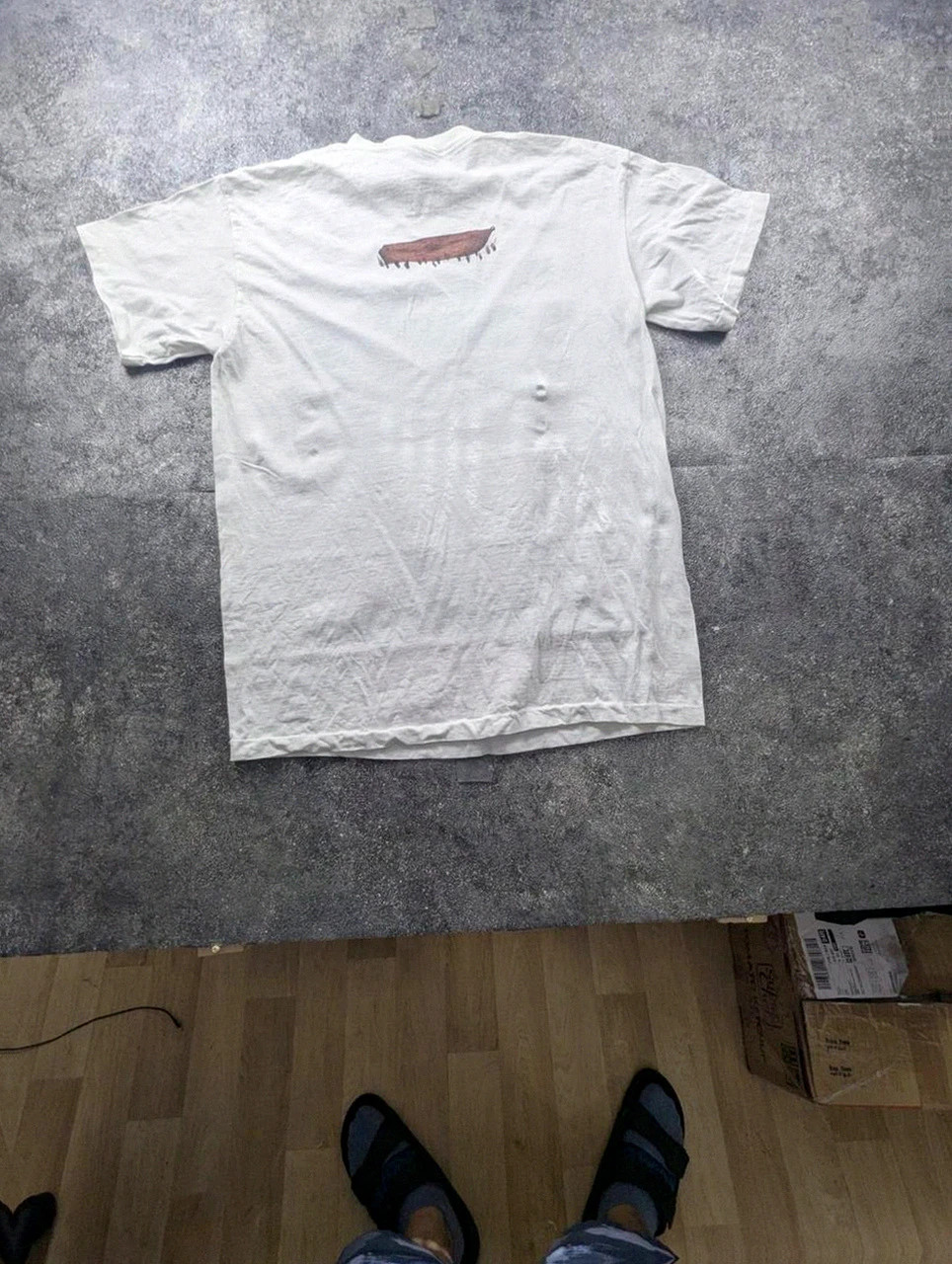 T-shirt Vintage Tradewinds Single Stitch 90s Art Print Paysage Barque Usa Homme L – Vintage Dressing – taille L 3