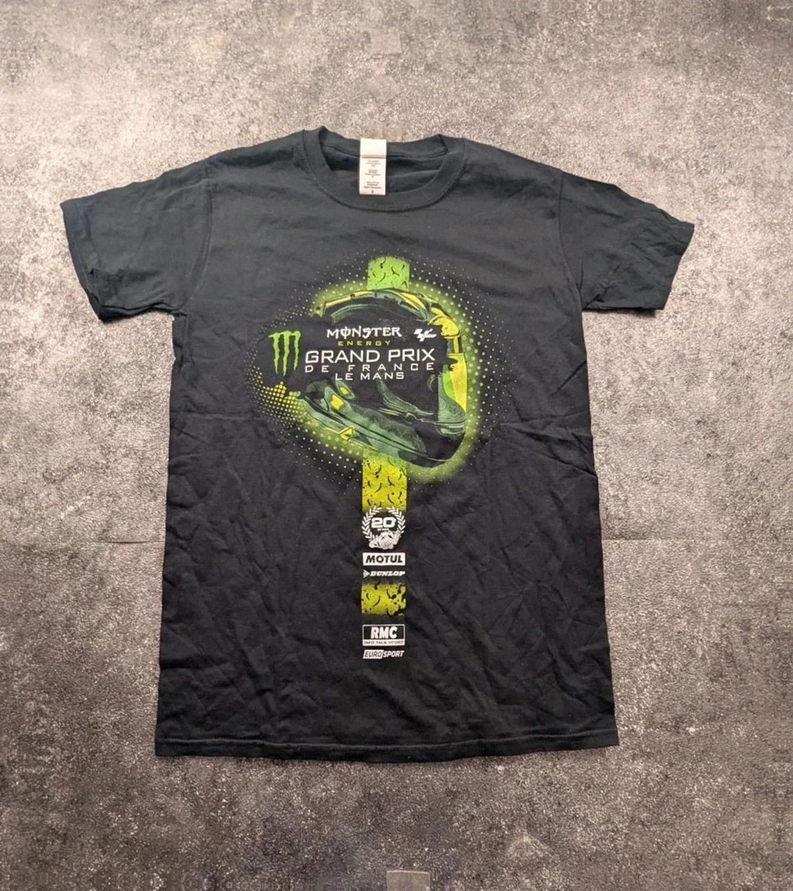 T-shirt Monster Energy Grand Prix de France Le Mans 20 Ans MotoGP Homme Taille S Noir – Gildan – taille S 2