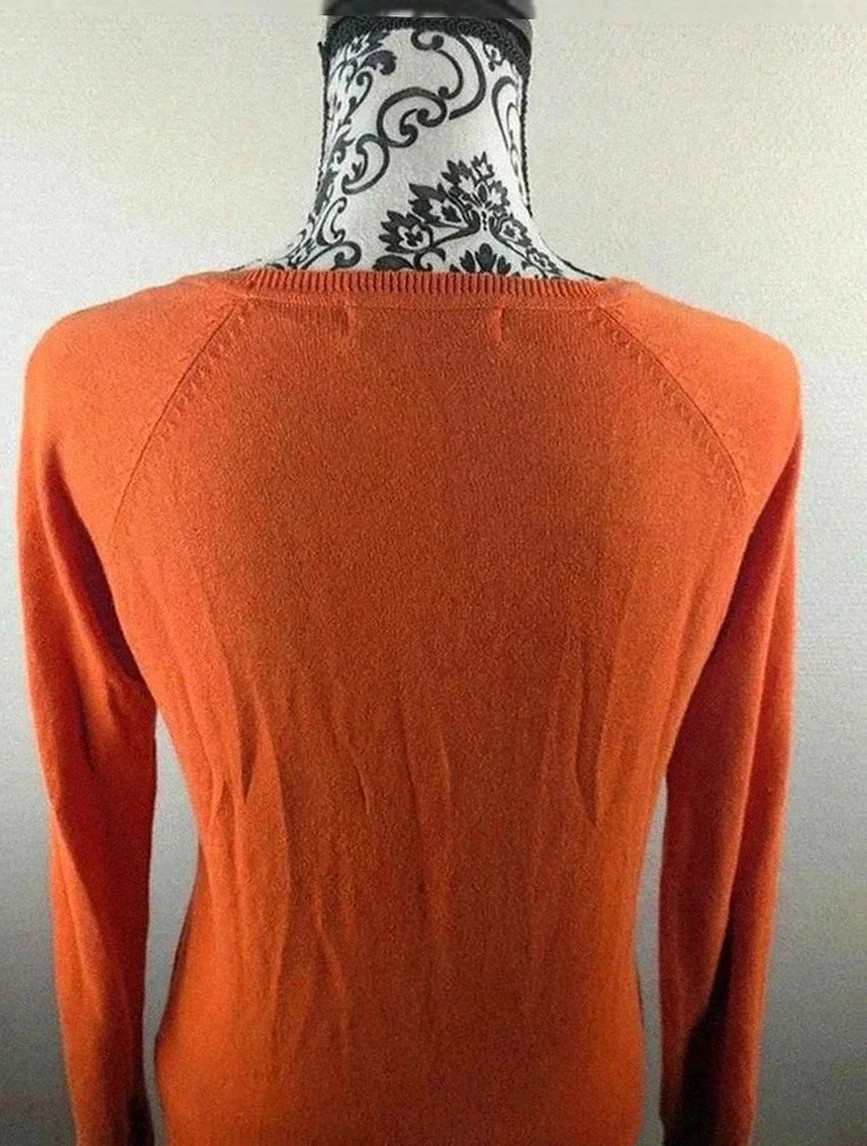 Zara gilet maille fine orange col v – Zara – taille M / 38 / 10 3