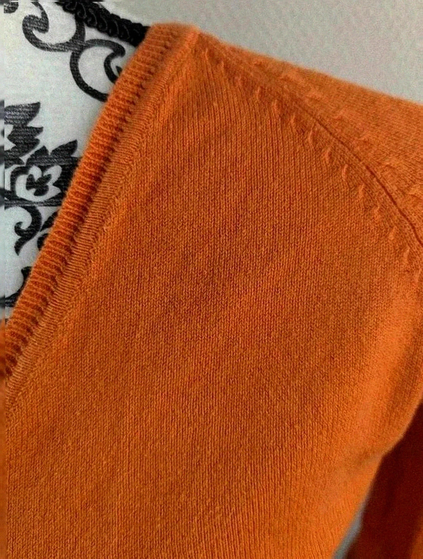 Zara gilet maille fine orange col v – Zara – taille M / 38 / 10 4
