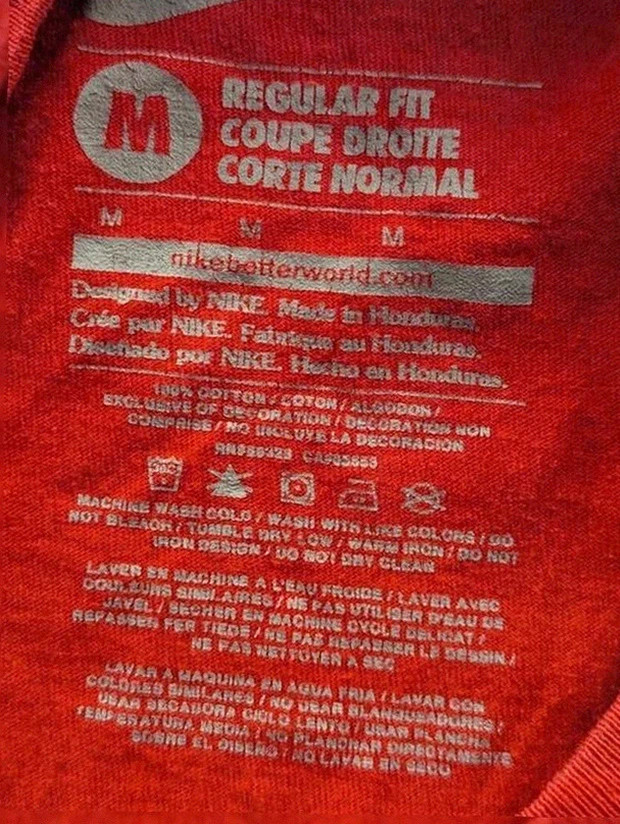 t shirt nike rouge made you look swoosh streetwear taille M vintage – Nike – taille M 4