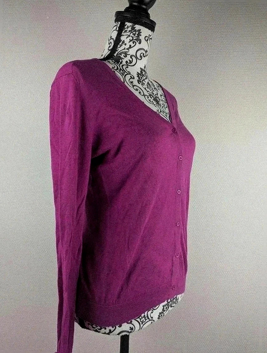 Gilet cardigan fin violet American Vintage 100 % coton fabrication Portugal taille S – American Vintage – taille S / 36 / 8 2