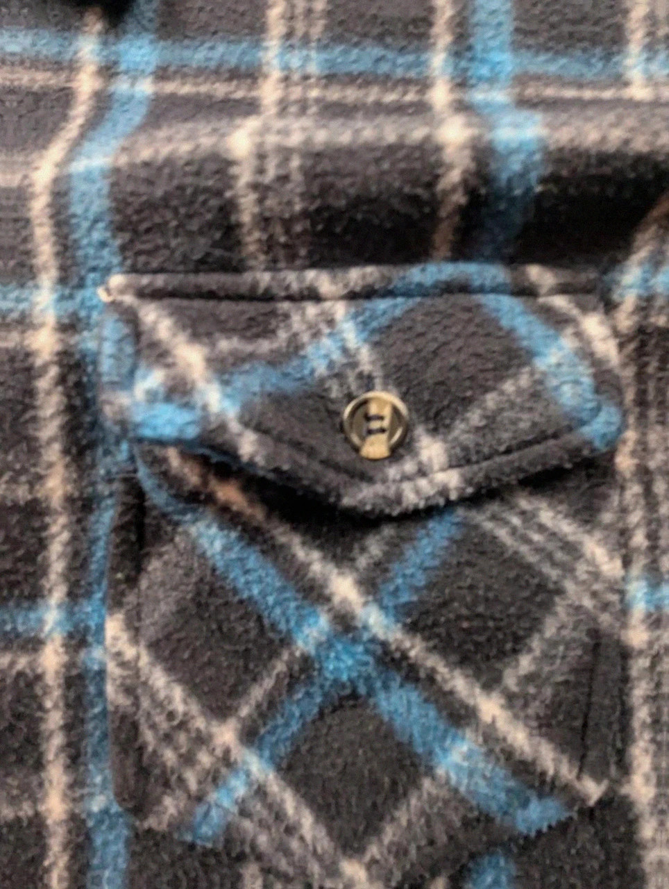 Surchemise polaire vintage Blue Collar carreaux plaid workwear 90s Y2K – Xxl – COLLAR – taille XXL 4