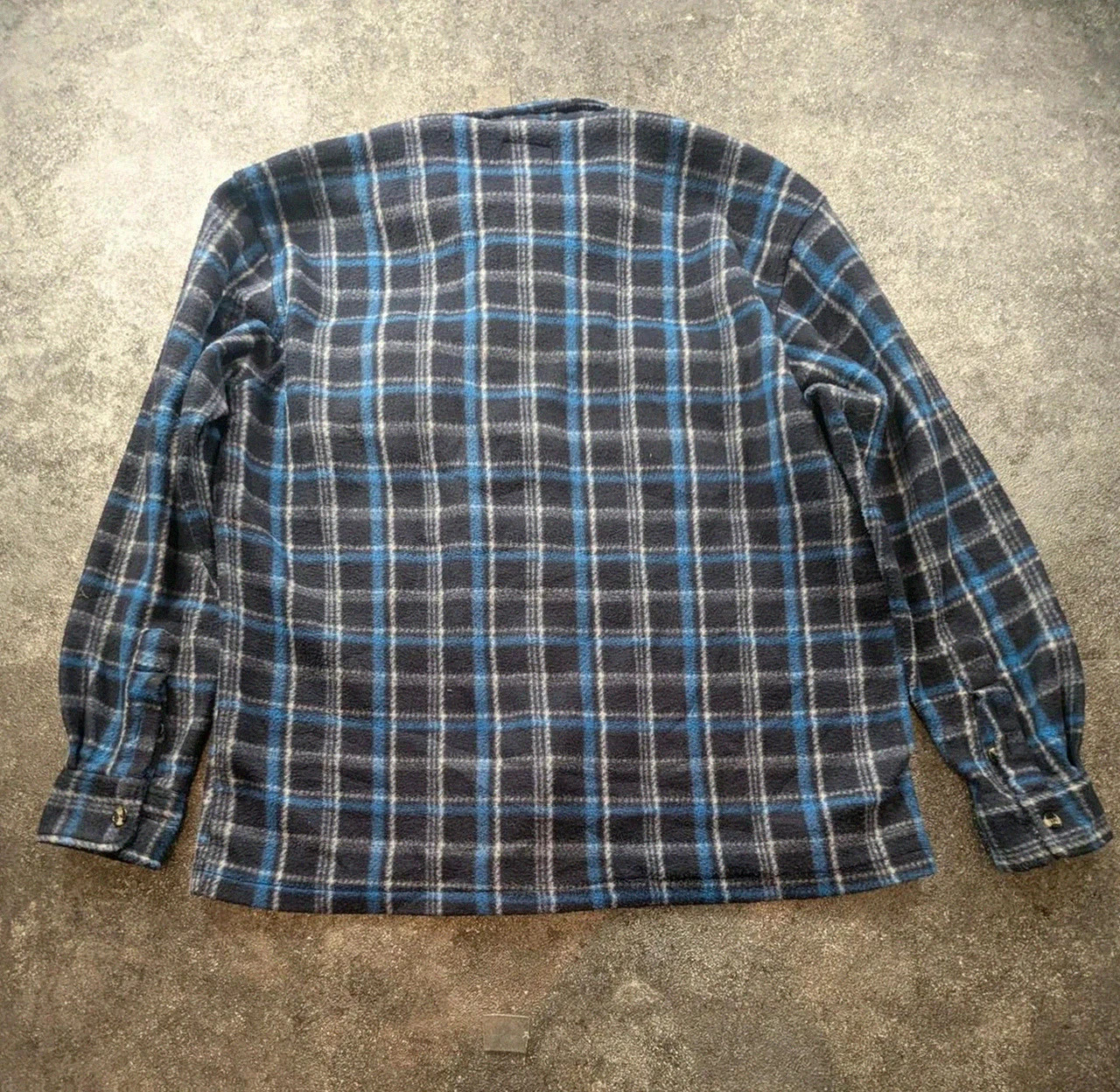 Surchemise polaire vintage Blue Collar carreaux plaid workwear 90s Y2K – Xxl – COLLAR – taille XXL 5