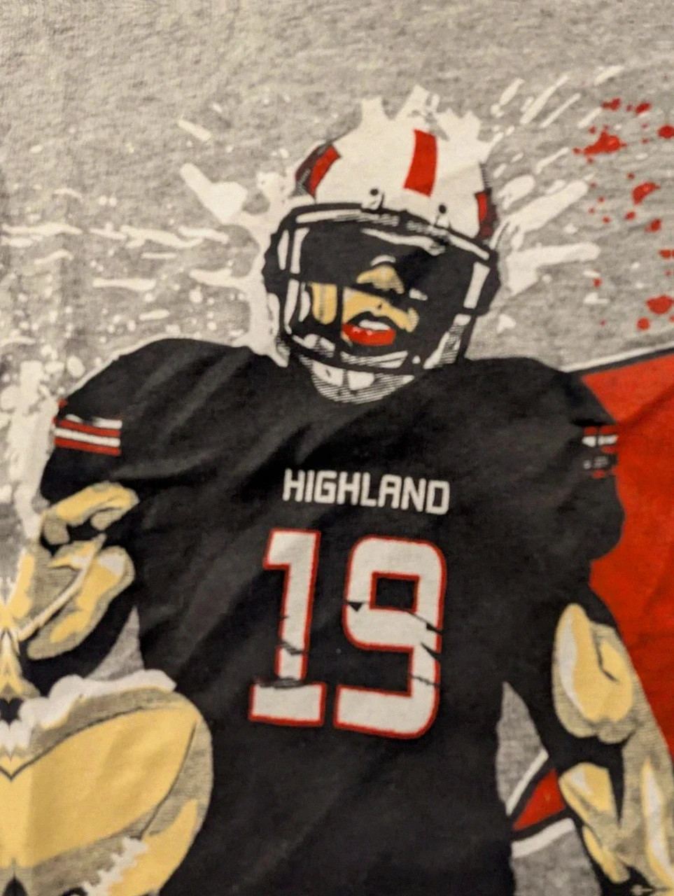 Highland Huskies football long sleeve Xl gris varsity usa college football américain vintage L – Vintage Dressing – taille L 5