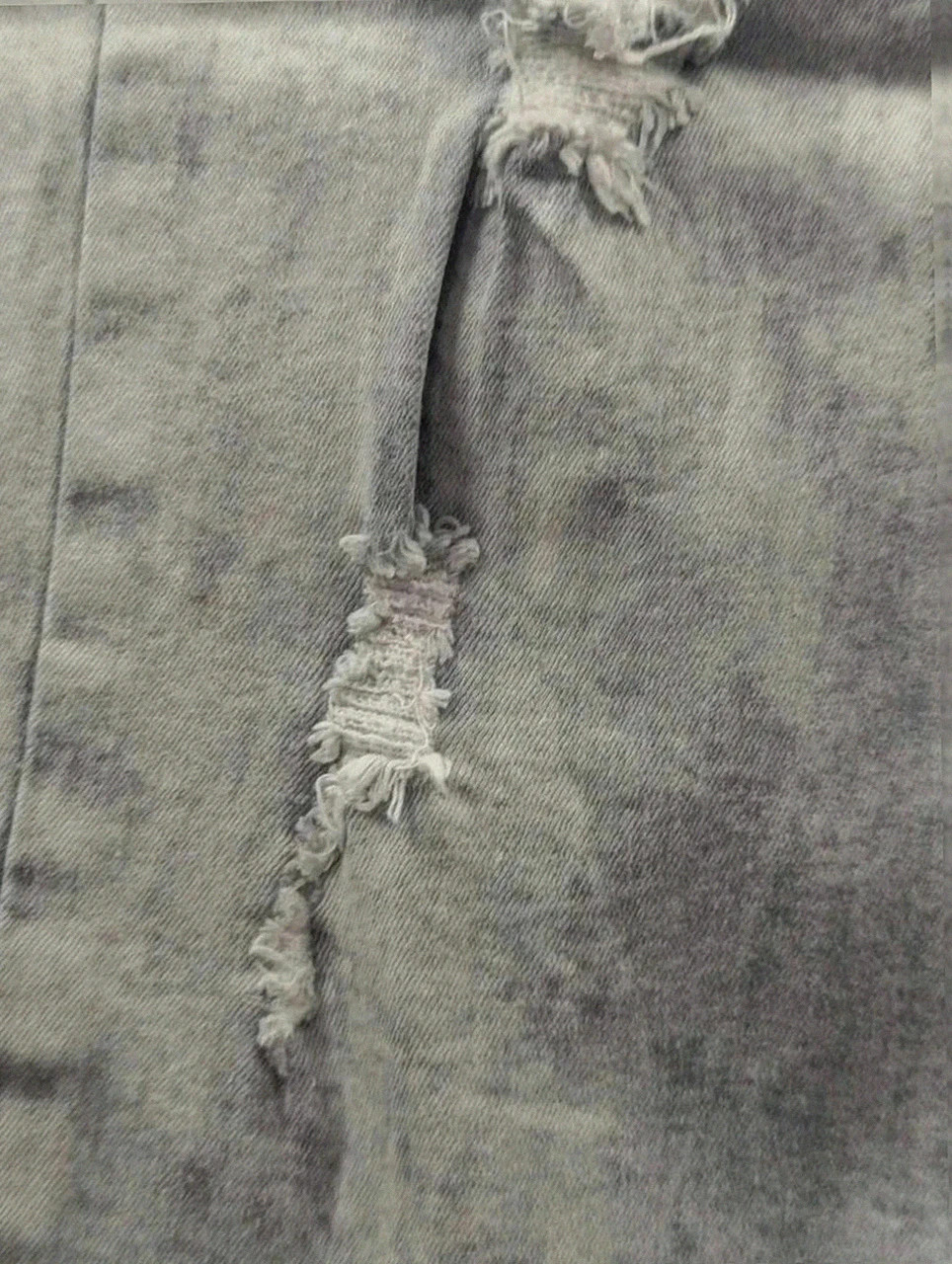 Jean Miss Rj gris délavé destroy patchs brodés slim y2k streetwear Xs – Miss RJ – taille S / 36 / 8 4