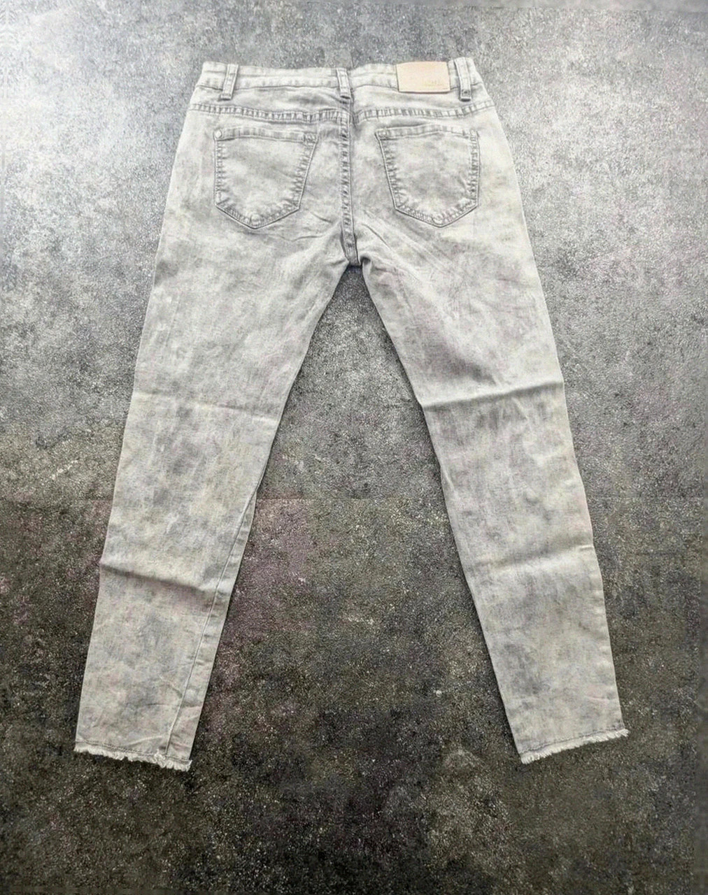 Jean Miss Rj gris délavé destroy patchs brodés slim y2k streetwear Xs – Miss RJ – taille S / 36 / 8 2