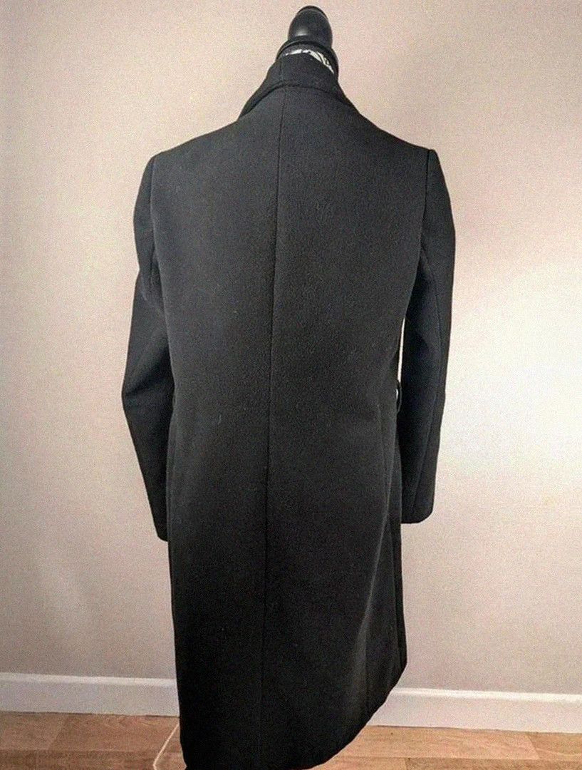 🧥 manteau long Rinascimento noir (coupe élégante drapée) tendance – Rinascimento – taille M / 38 / 10 3
