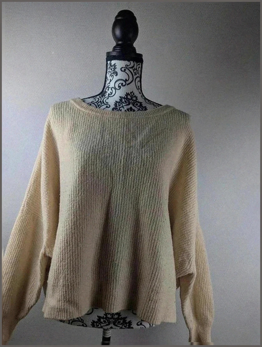Pull écru American Vintage laine & alpaga – taille Xs correspondant S ou M, chaud et doux