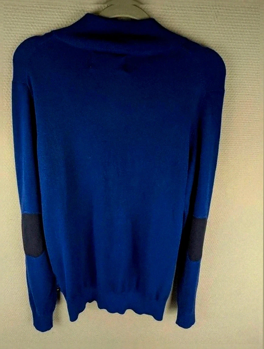 Chevignon Pull zippé bleu à coudières – taille m – neuf avec étiquette – Chevignon – taille M 2