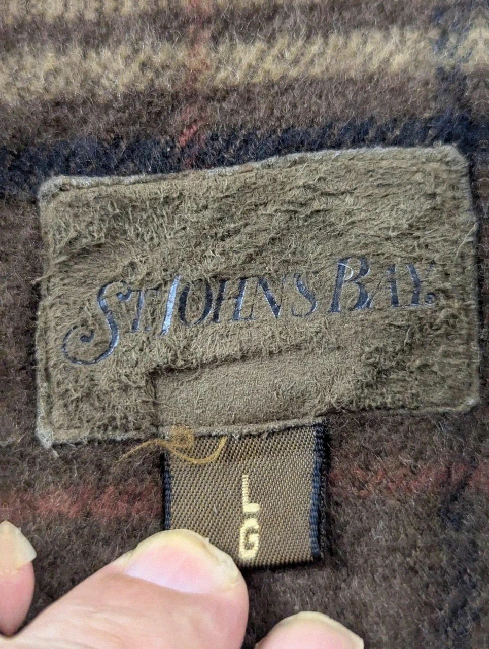 St. John’s Bay veste workwear vintage L Field Jacket toile doublée col suédine – St. John's Bay – taille L 3