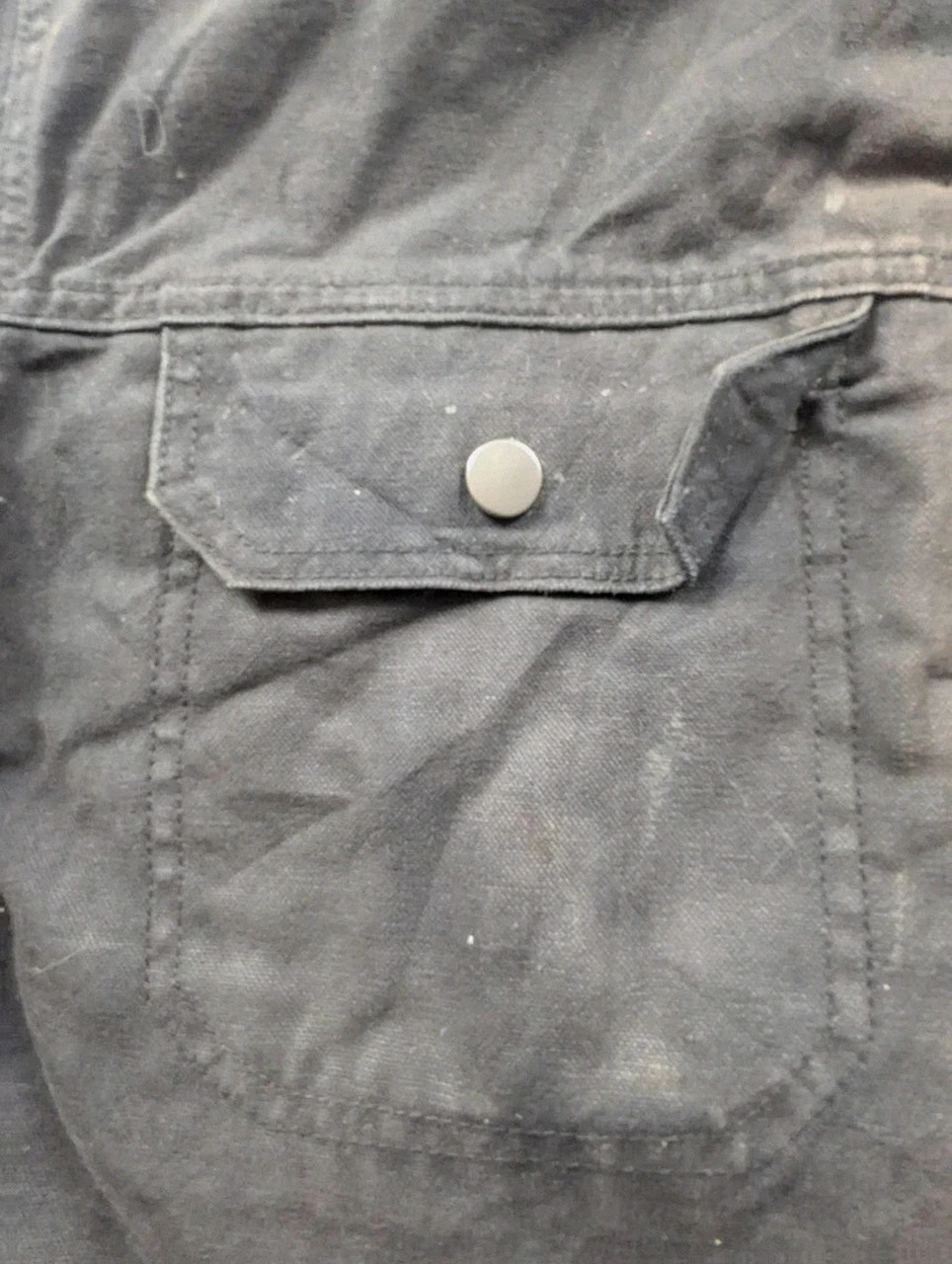 Veste workwear Primark XL L noire doublée sherpa – Trucker Jacket patinée – WORKWEAR – taille XL 5