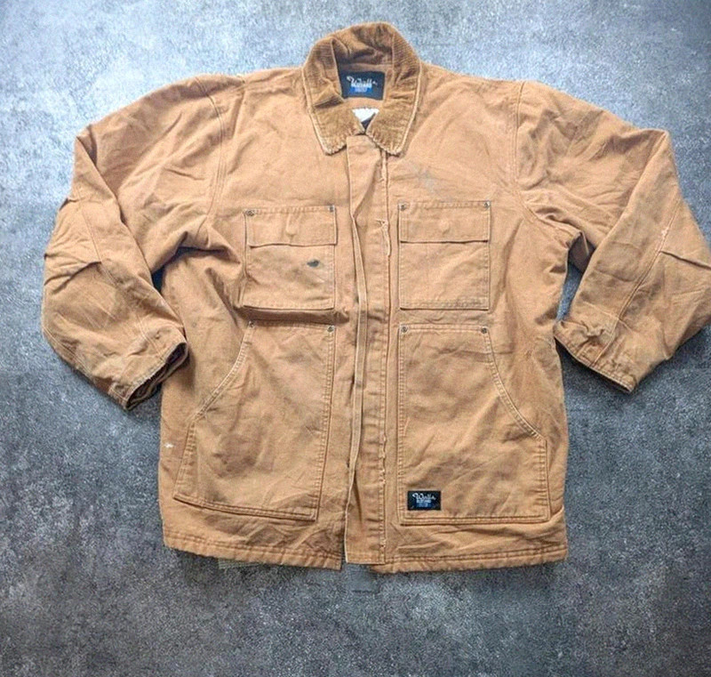 Veste workwear vintage Walls Blizzard Pruf L canvas marron chore jacket doublée – Walls – taille L 2