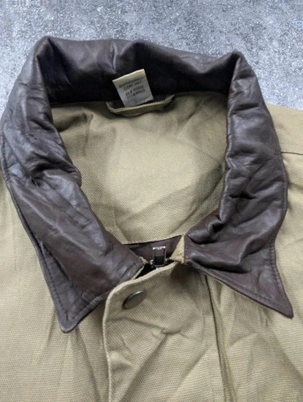 Veste Workwear Beige XL Field Jacket Utility Canvas Col Cuir Marron 100% Coton – WORKWEAR – taille XL 3