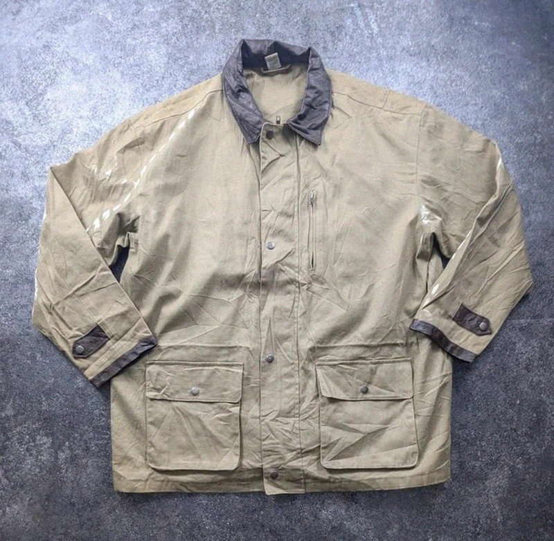 Veste Workwear Beige XL Field Jacket Utility Canvas Col Cuir Marron 100% Coton – WORKWEAR – taille XL 2