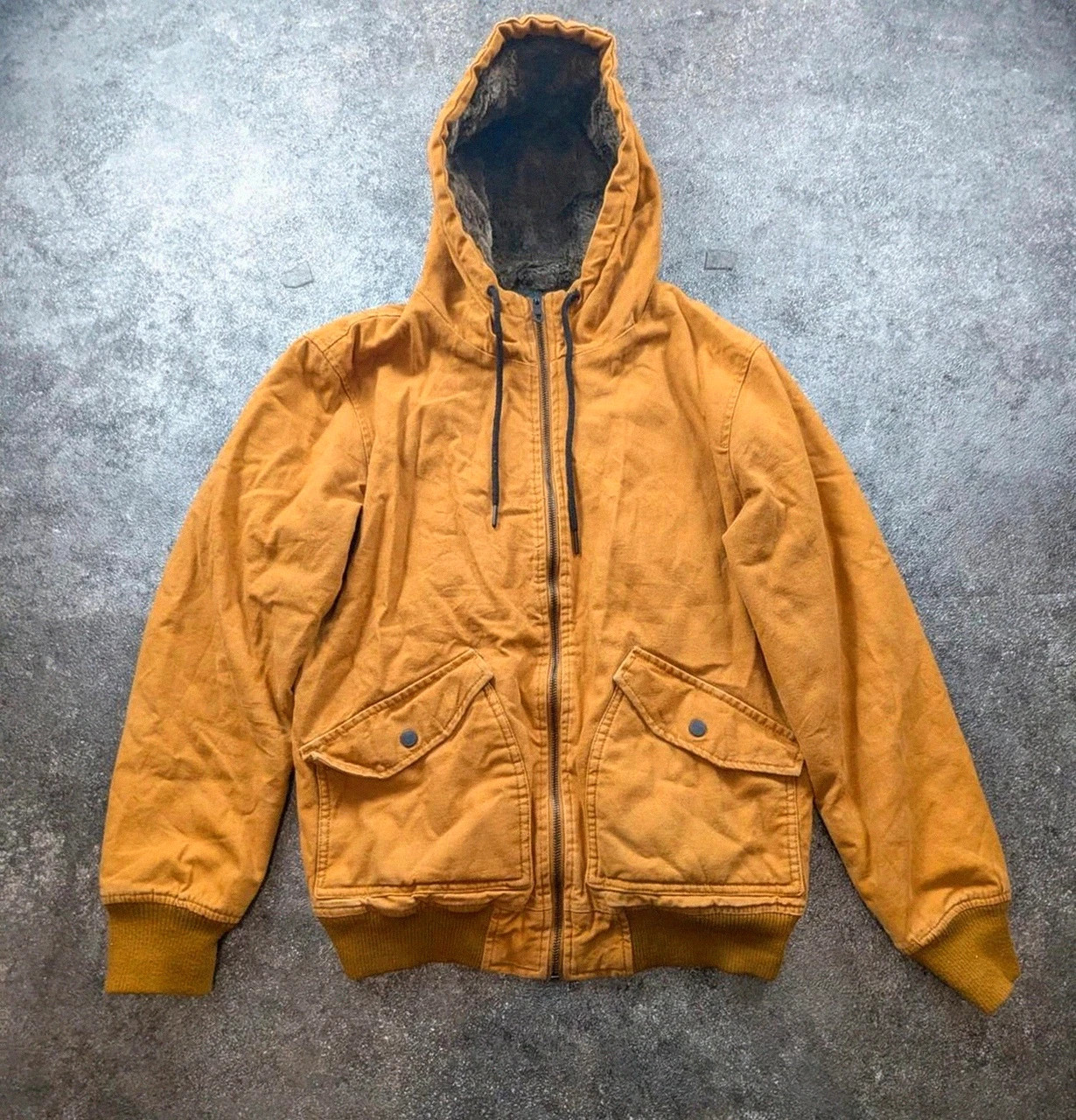 Veste Workwear Bershka Active Jacket doublée sherpa camel – M – Bershka – taille M 2