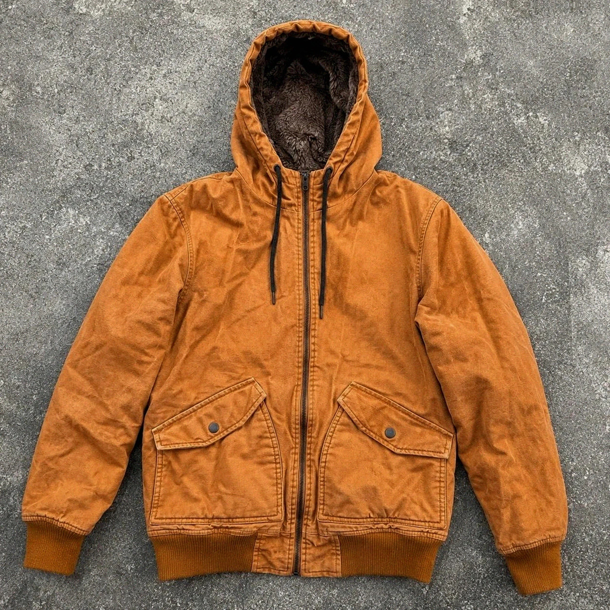Veste Workwear Bershka Active Jacket doublée sherpa camel – M