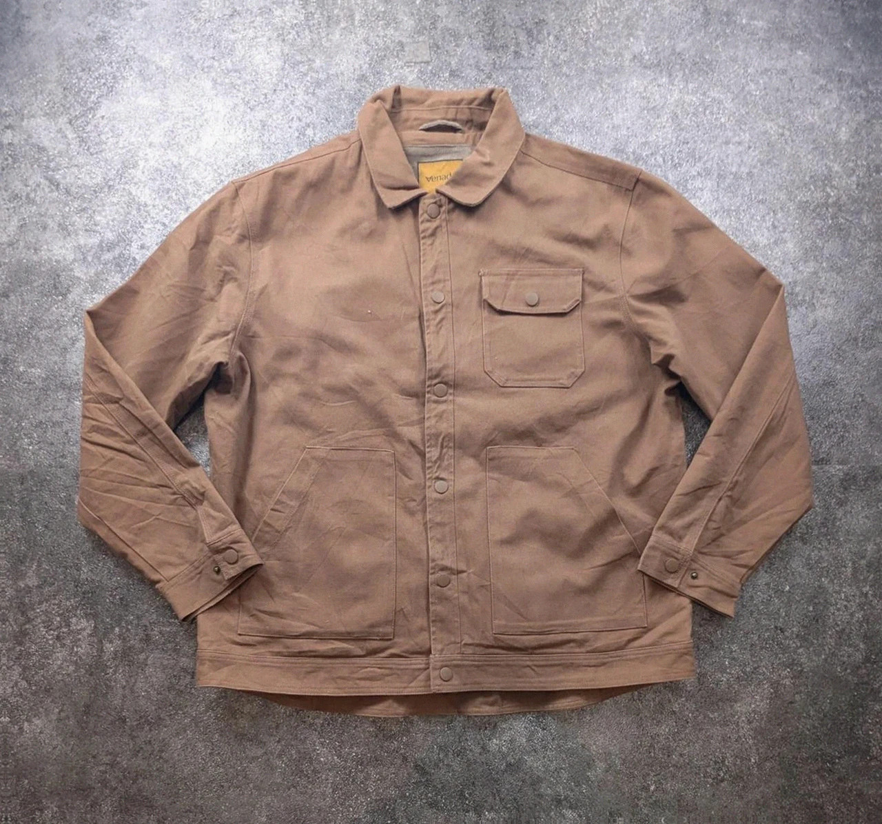 Veste workwear Venado canvas marron Xl chore jacket utility hunting doublée tartan – Vintage Dressing – taille XL 2